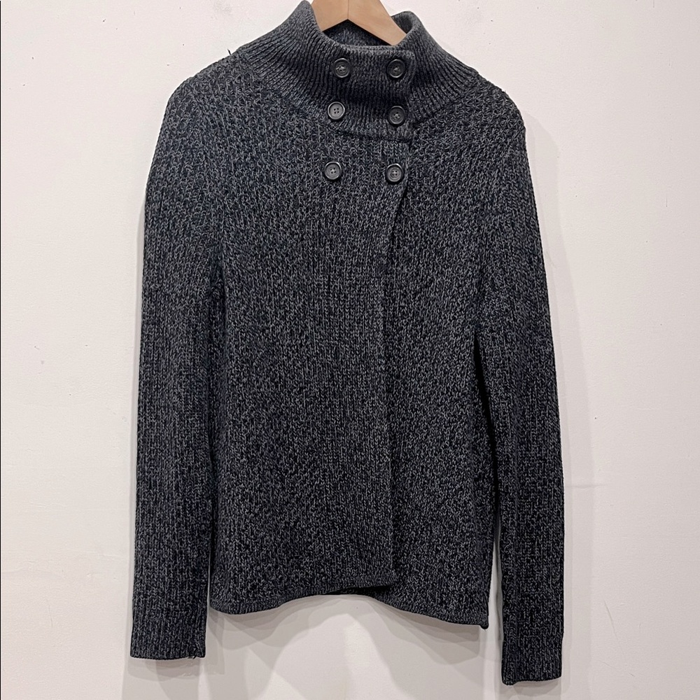 Woolrich Cotton Marled Sweater size M in Charcoal Heather